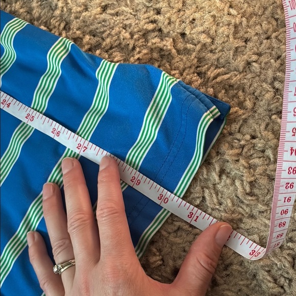 Callaway Blue and Green Polo Shirt with Classic Stripes - Picture 9 of 11